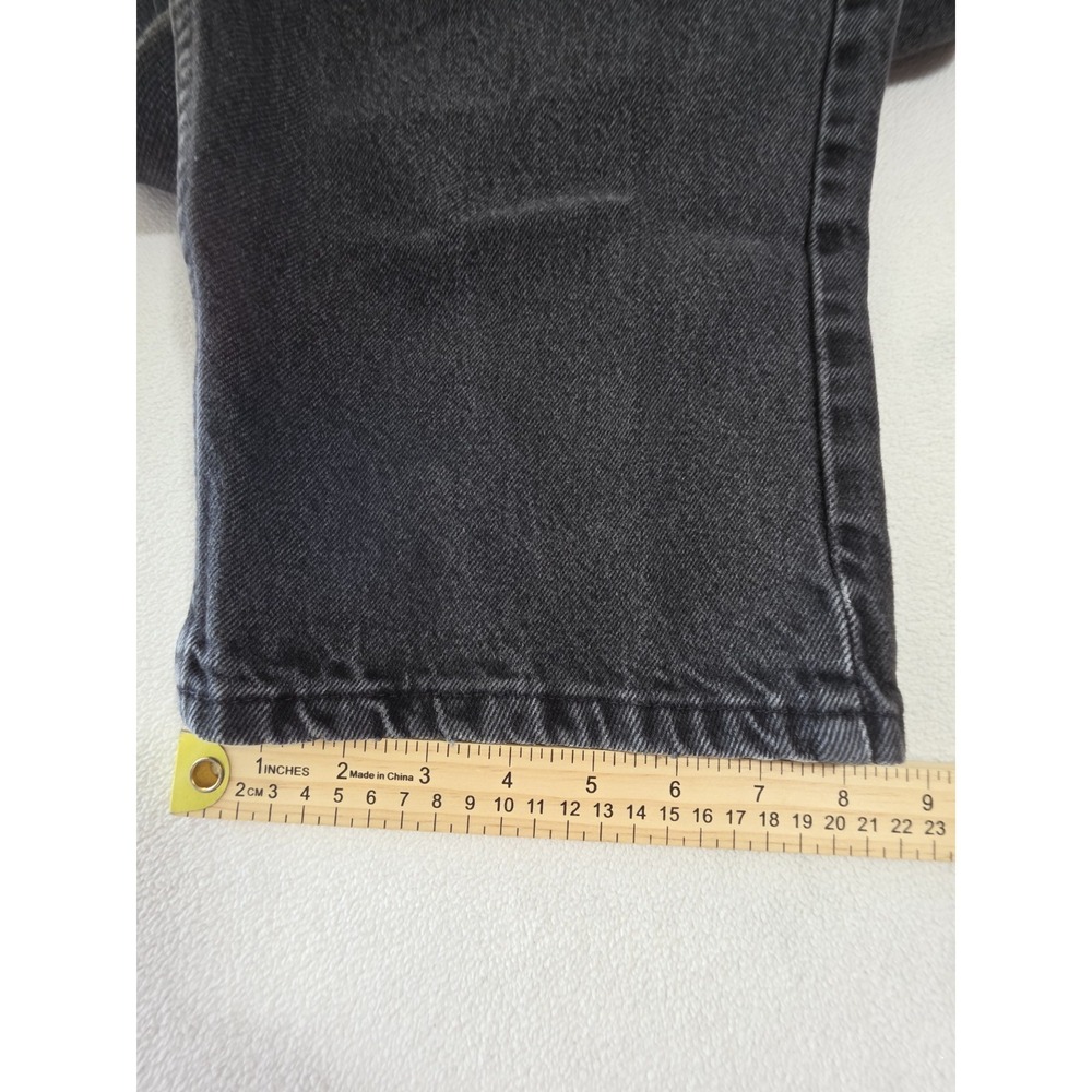Wrangler 97601CB Jeans Mens 40x30 Black Faded Relaxed Fit Straight Leg Denim - Picture 7 of 14